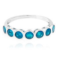 Karibikblauer Opal-Silberring