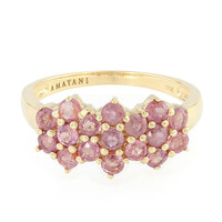 Nicht erhitzter Padparadscha-Saphir-Goldring (AMAYANI)