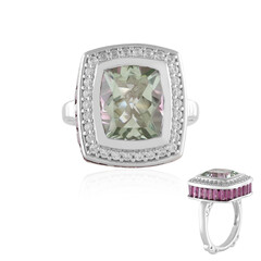 Grüner Amethyst-Silberring (Dallas Prince Designs)