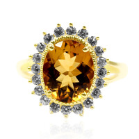 Cognac-Skapolith-Silberring