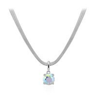 Mondlicht-Quarz-Silbercollier