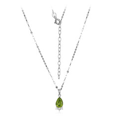 Peridot-Silberhalskette