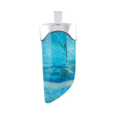 Atacama-Opal-Silberanhänger (Bali Barong)