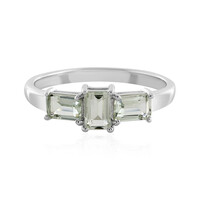 Grüner Amethyst-Silberring