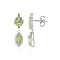 Peridot-Silberohrringe