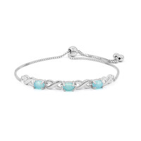 Karibikblauer Opal-Silberarmband