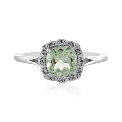 Grüner Amethyst-Silberring