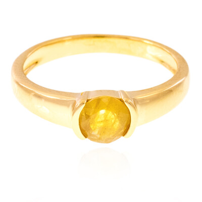 Gelber Madagaskar-Saphir-Silberring