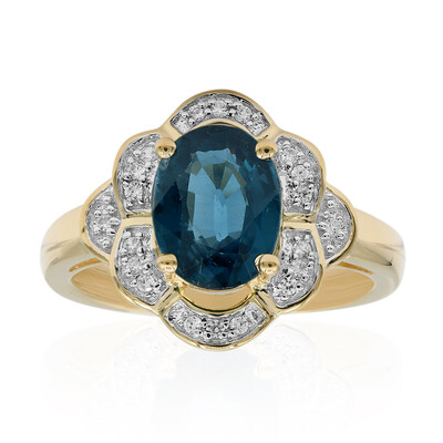 Petrol-Kyanit-Goldring