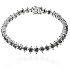 Schwarzer Spinell-Silberarmband (Dallas Prince Designs)