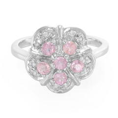 Pinkfarbener Ceylon-Saphir-Silberring