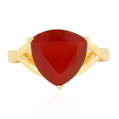 Roter Onyx-Silberring