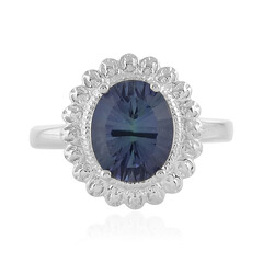 Blauer Mystik-Quarz-Silberring