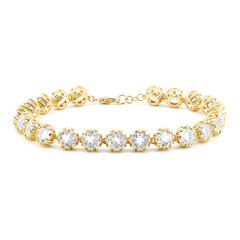 Weißer Topas-Silberarmband