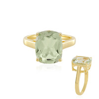Grüner Amethyst-Silberring