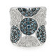 Blauer Diamant-Silberring