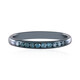 Blauer I2 Brillant-Silberring