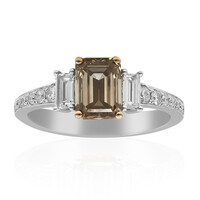 SI2 Schokoladen-Diamant-Goldring (CIRARI)
