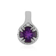 Sambia-Amethyst-Silberanhänger