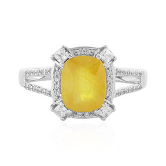 Gelber Madagaskar-Saphir-Silberring