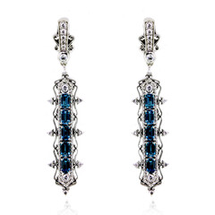 Londonblauer Topas-Silberohrringe (Dallas Prince Designs)