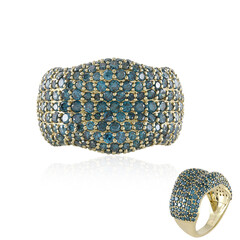 Blauer I2 Diamant-Goldring (de Melo)