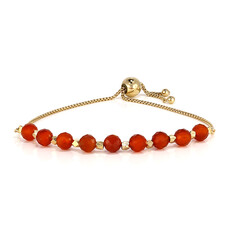 Roter Onyx-Silberarmband