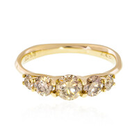 SI2 Argyle-Champagner-Diamant-Goldring (de Melo)
