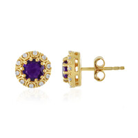 Sibirischer Amethyst-Silberohrringe