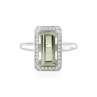 Grüner Amethyst-Silberring