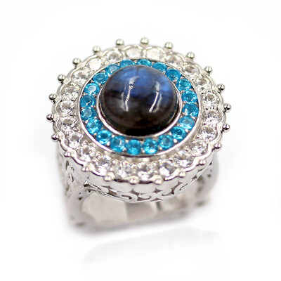 Labradorit-Silberring (Dallas Prince Designs)