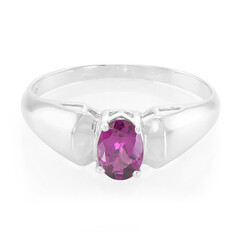 Magenta-Granat-Herren-Silberring