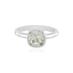 Grüner Amethyst-Silberring
