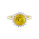 Goldener Apatit-Silberring