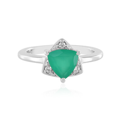 Grüner Onyx-Silberring