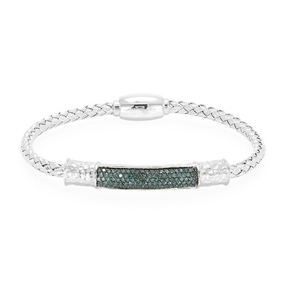 Blauer Diamant-Silberarmreif