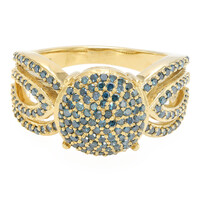 Fancy-Diamant-Silberring