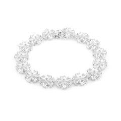 Weißer Topas-Silberarmband