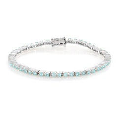 Blauer Apatit-Silberarmband