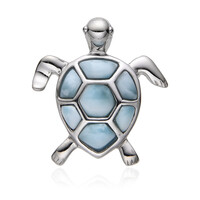 Larimar-Silberanhänger