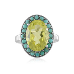 Ouro Verde-Quarz-Silberring