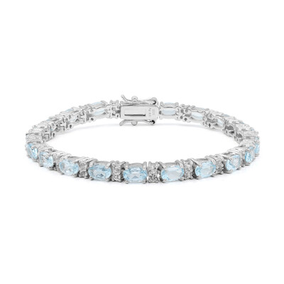 Himmelblauer Topas-Silberarmband
