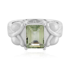 Grüner Amethyst-Silberring
