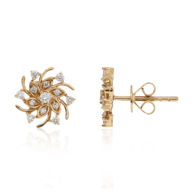 Lupenreiner (F) Brillant-Goldohrringe (LUCENT DIAMONDS)
