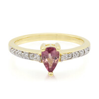 Nicht erhitzter Padparadscha-Saphir-Goldring