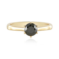 Schwarzer Brillant-Goldring