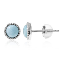 Larimar-Silberohrringe