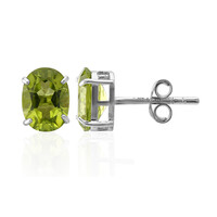 Burmesischer Peridot-Silberohrringe