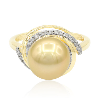 Goldene Südseeperlen-Goldring (TPC)