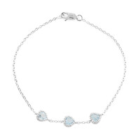 Himmelblauer Topas-Silberarmband